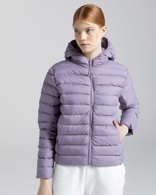 Mor Logo Riju Kadın Lila Regular Fit Şişme Mont - KAPPA® Türkiye