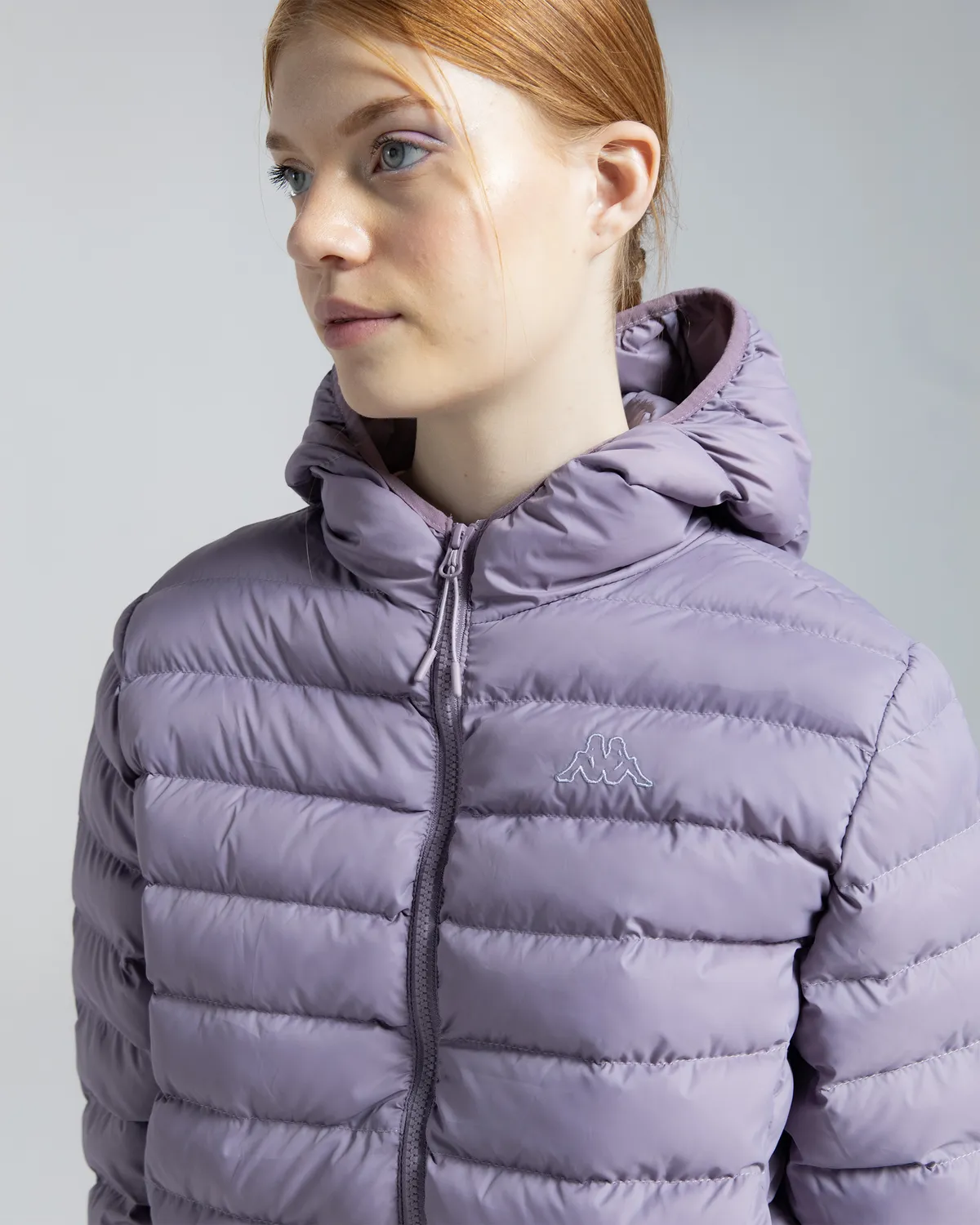 Mor Logo Riju Kadın Lila Regular Fit Şişme Mont