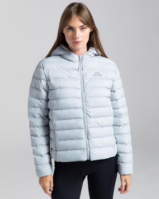 Gri Logo Riju Kadın Gri Regular Fit Şişme Mont - KAPPA® Türkiye