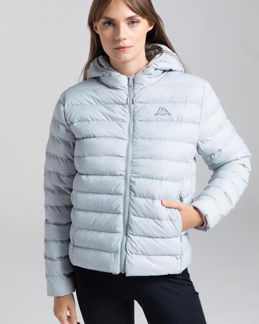 Gri Logo Riju Kadın Gri Regular Fit Şişme Mont - KAPPA® Türkiye