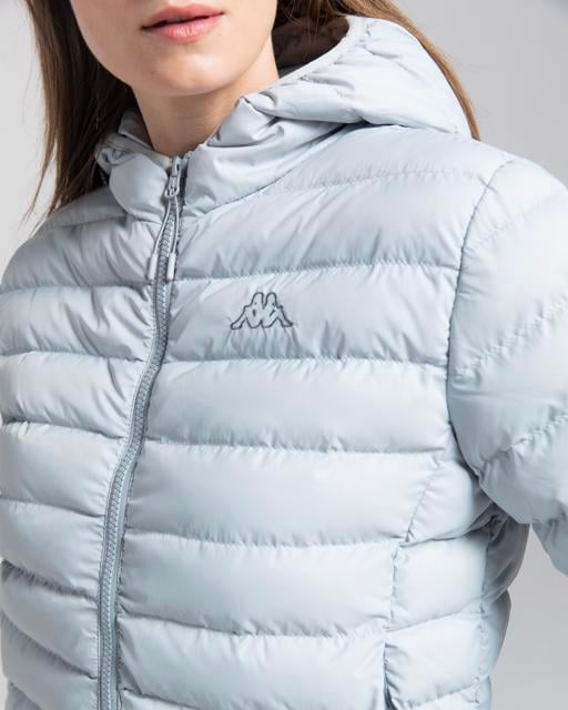 Gri Logo Riju Kadın Gri Regular Fit Şişme Mont - KAPPA® Türkiye
