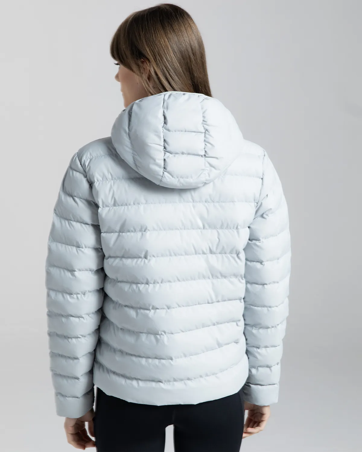 Gri Logo Riju Kadın Gri Regular Fit Şişme Mont