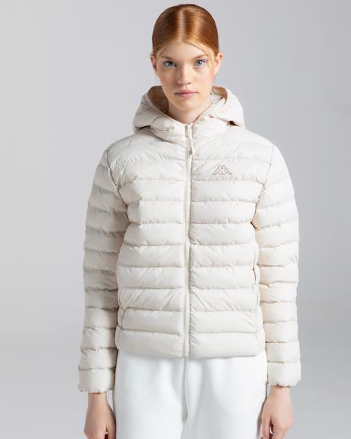 Bej Logo Riju Kadın Bej Regular Fit Şişme Mont - KAPPA® Türkiye