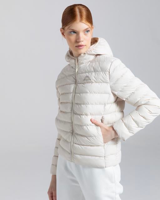 Bej Logo Riju Kadın Bej Regular Fit Şişme Mont - KAPPA® Türkiye