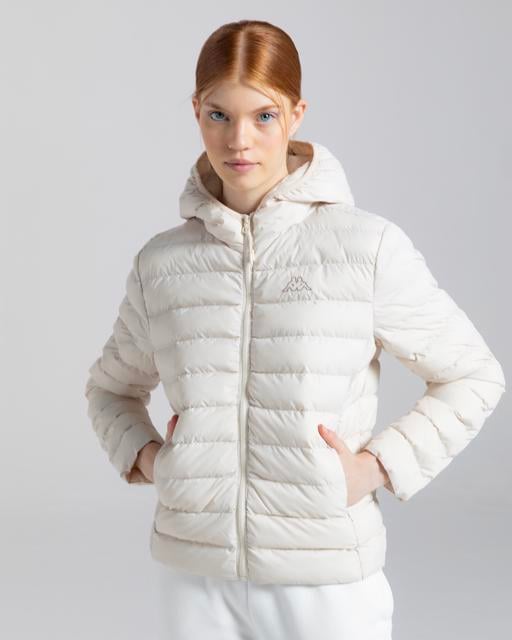 Bej Logo Riju Kadın Bej Regular Fit Şişme Mont - KAPPA® Türkiye