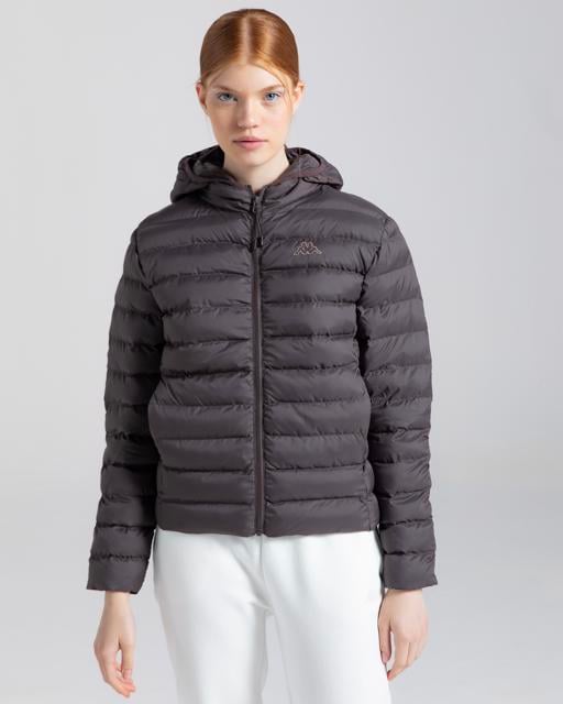 Kahverengi Logo Riju Kadın Kahverengi Regular Fit Şişme Mont - KAPPA® Türkiye