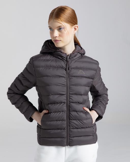 Kahverengi Logo Riju Kadın Kahverengi Regular Fit Şişme Mont - KAPPA® Türkiye