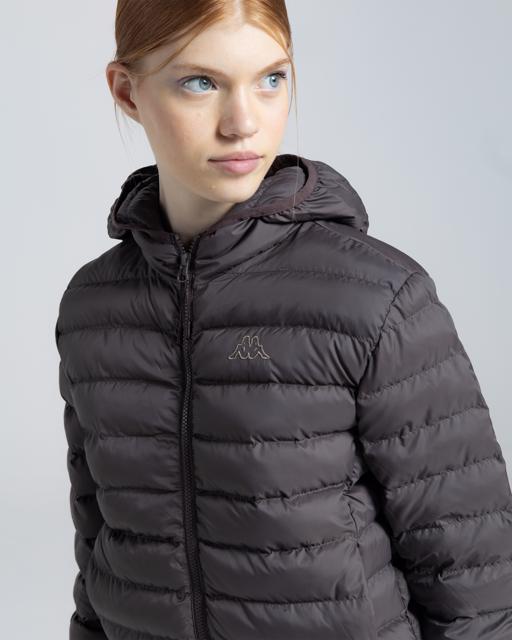 Kahverengi Logo Riju Kadın Kahverengi Regular Fit Şişme Mont - KAPPA® Türkiye