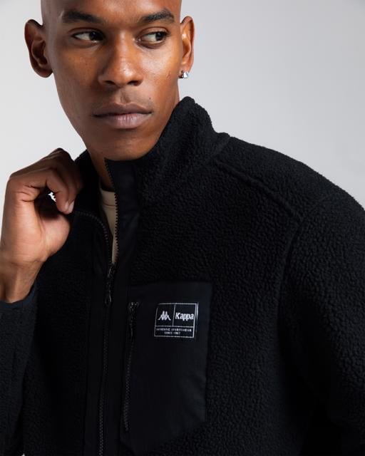 Siyah Authentic Arisu Erkek Siyah Regular Sherpa Mont - KAPPA® Türkiye