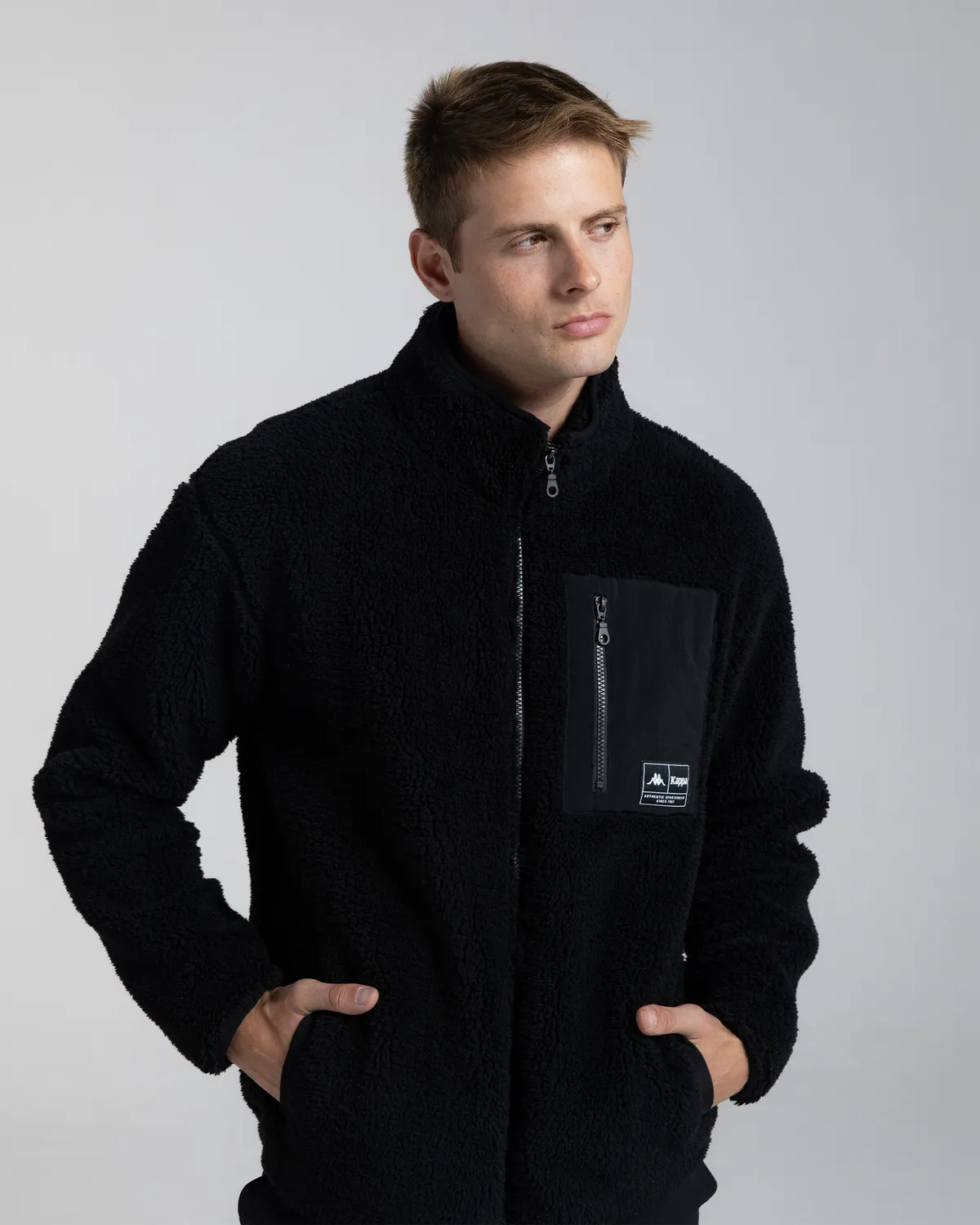 Siyah Authentic Riho Erkek Siyah Regular Sherpa Mont