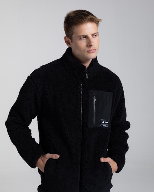 Siyah Authentic Riho Erkek Siyah Regular Sherpa Mont - KAPPA® Türkiye