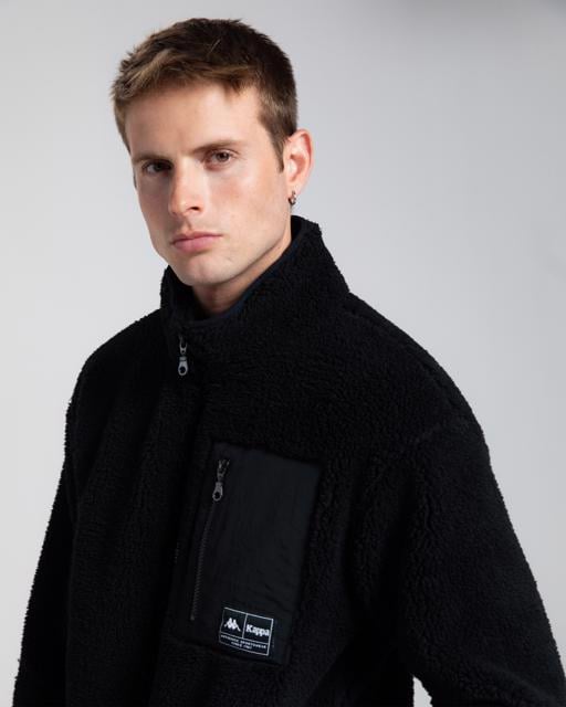 Siyah Authentic Riho Erkek Siyah Regular Sherpa Mont - KAPPA® Türkiye