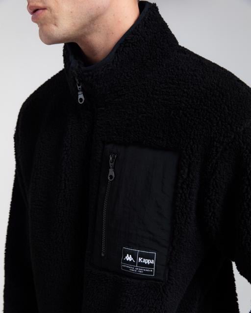 Siyah Authentic Riho Erkek Siyah Regular Sherpa Mont - KAPPA® Türkiye