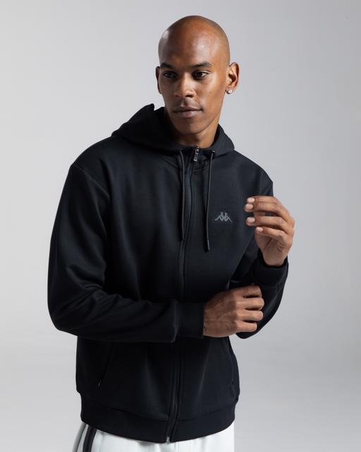 Siyah Authentic Aika Erkek Siyah Comfort Fermuarlı Eşofman Üstü - KAPPA® Türkiye