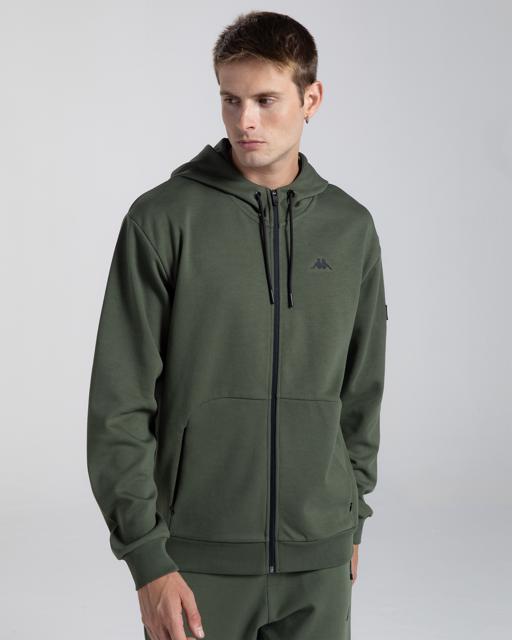 Yeşil Authentic Aika Erkek Haki Comfort Fit Fermuarlı Eşofman Üstü - KAPPA® Türkiye