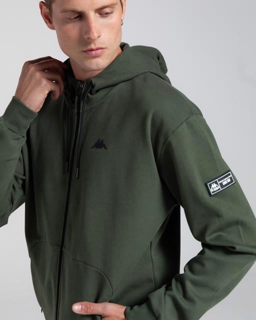 Yeşil Authentic Aika Erkek Haki Comfort Fit Fermuarlı Eşofman Üstü - KAPPA® Türkiye