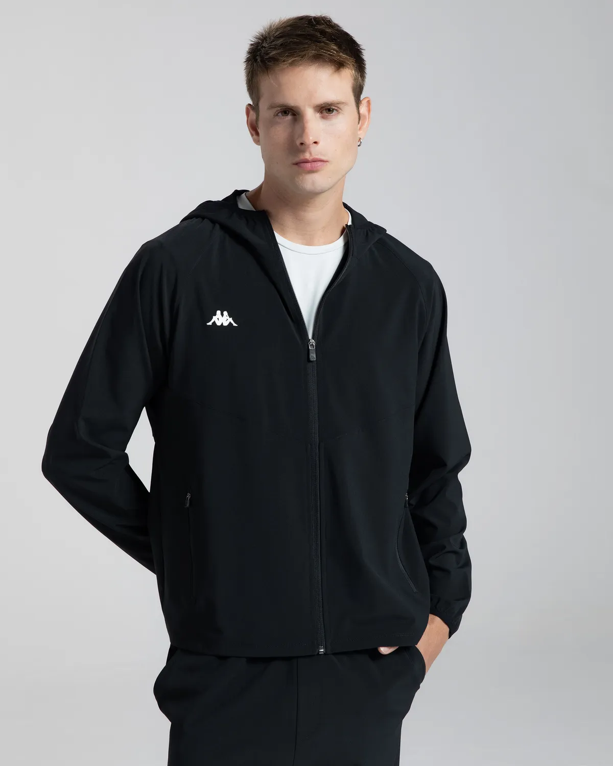 Siyah Logo Mount Erkek Siyah Comfort Fermuarlı Eşofman Üstü