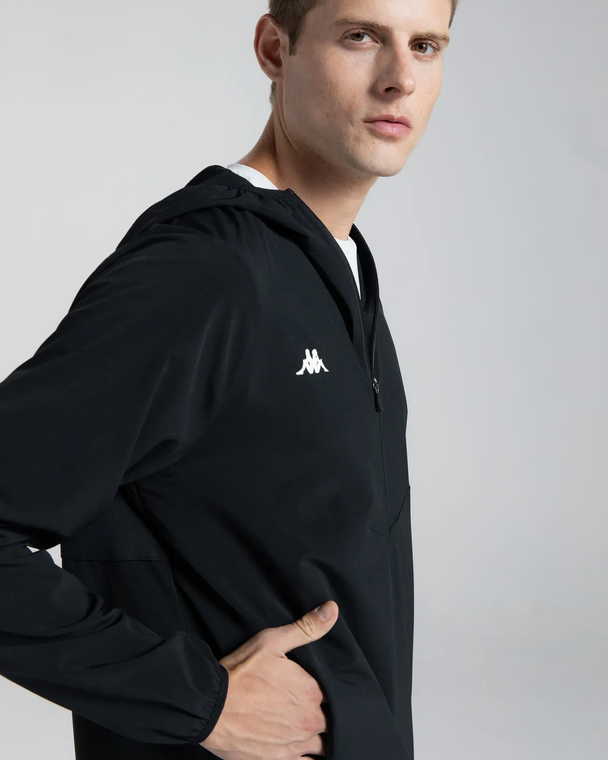 Siyah Logo Mount Erkek Siyah Comfort Fermuarlı Eşofman Üstü