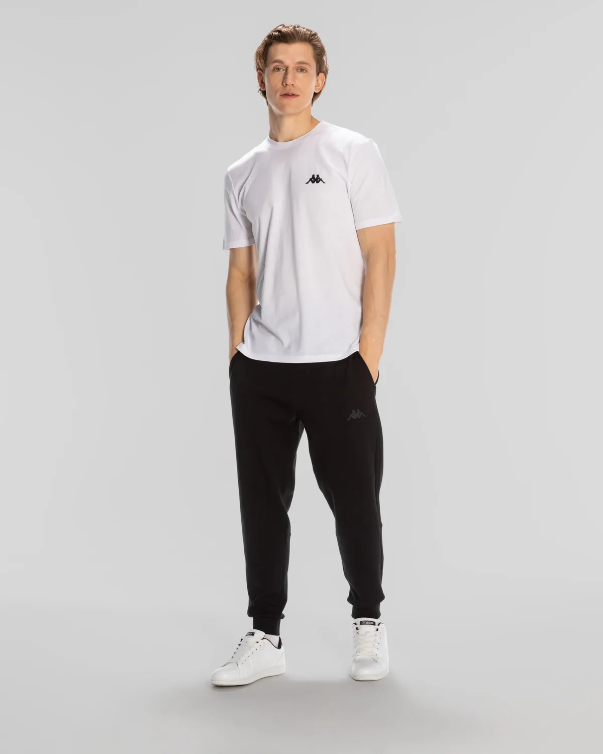 Beyaz Logo Cafuz Erkek Beyaz Regular Fit Tişört