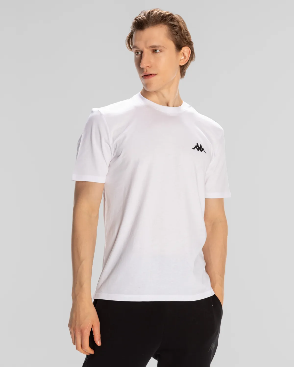 Beyaz Logo Cafuz Erkek Beyaz Regular Fit Tişört