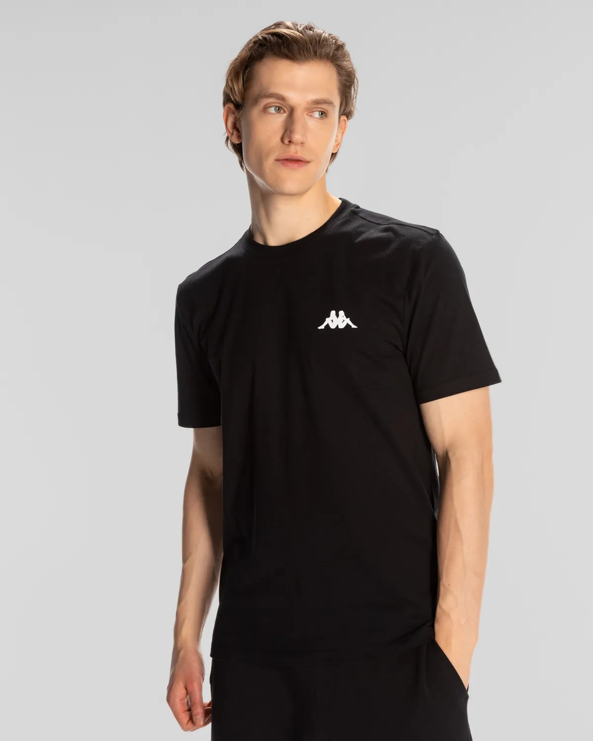 Siyah Logo Cafuz Erkek Siyah Regular Fit Tişört