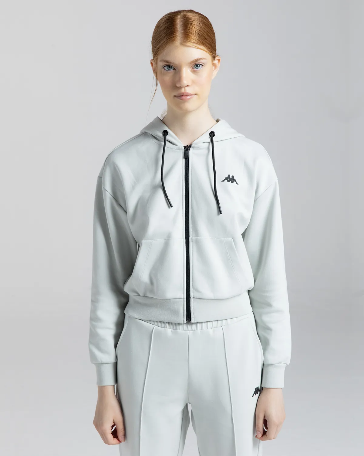 Gri Authentic Moe Kadın Gri Regular Fit Fermuarlı Eşofman Üstü