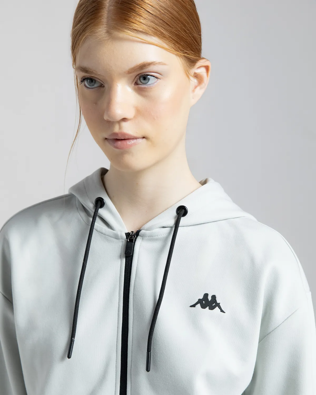 Gri Authentic Moe Kadın Gri Regular Fit Fermuarlı Eşofman Üstü