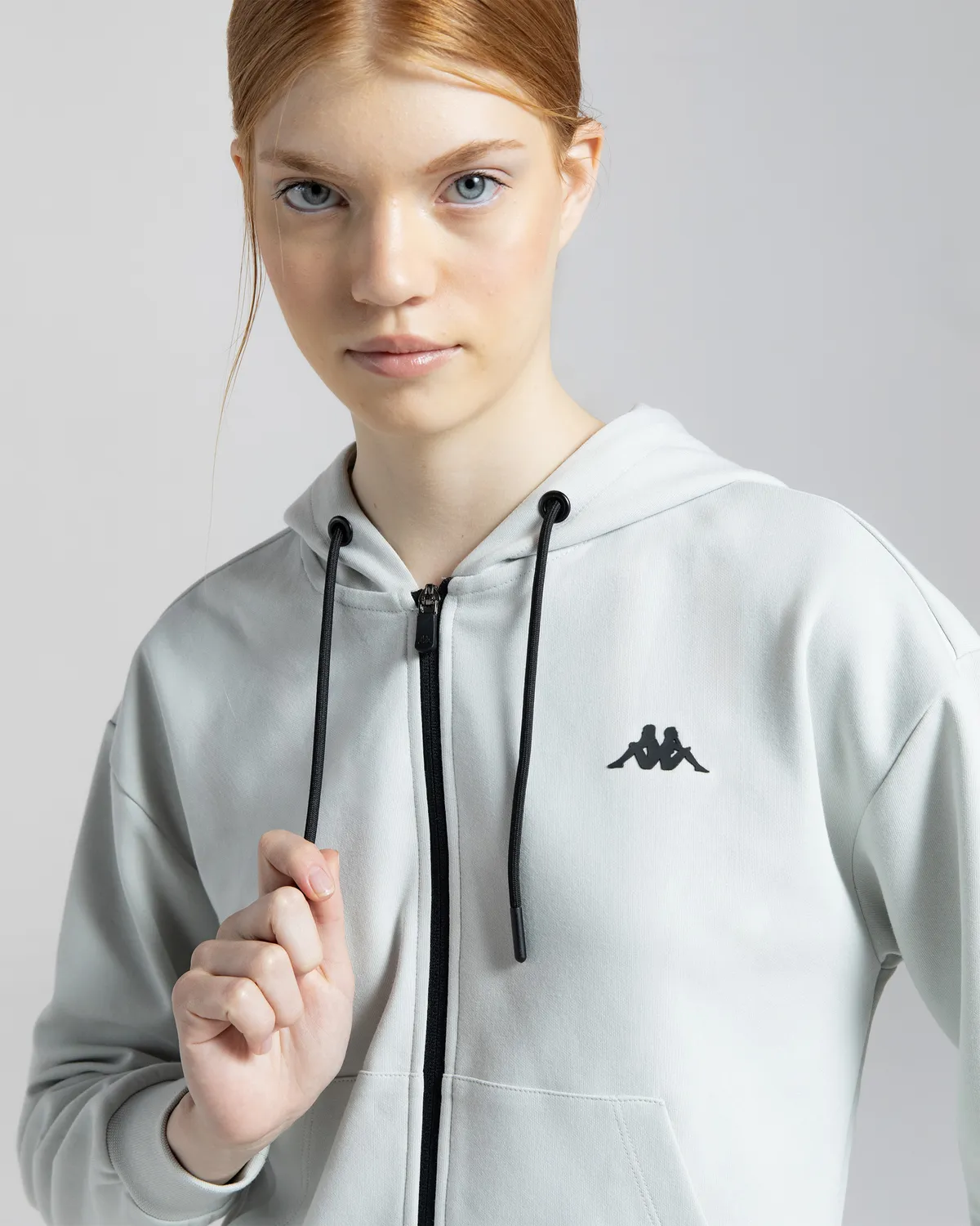 Gri Authentic Moe Kadın Gri Regular Fit Fermuarlı Eşofman Üstü