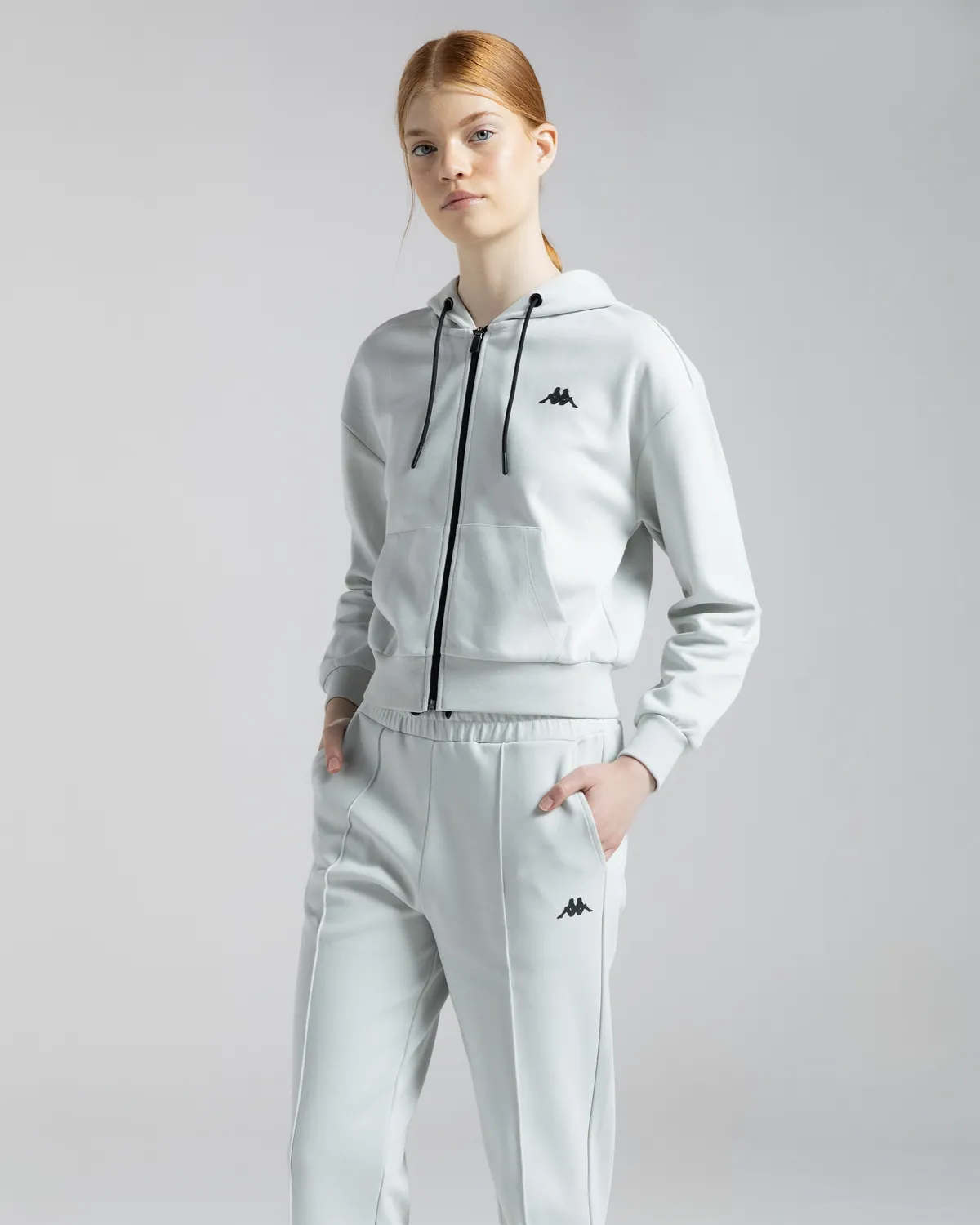 Gri Authentic Moe Kadın Gri Regular Fit Fermuarlı Eşofman Üstü