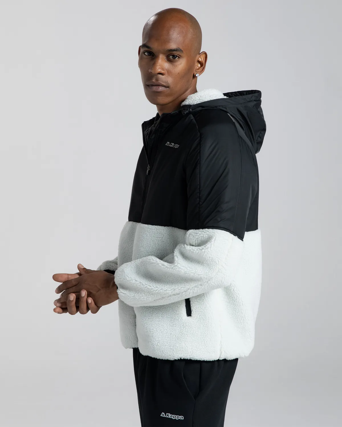 Siyah Logo Esodo Erkek Siyah-Gri Regular Fit Sherpa