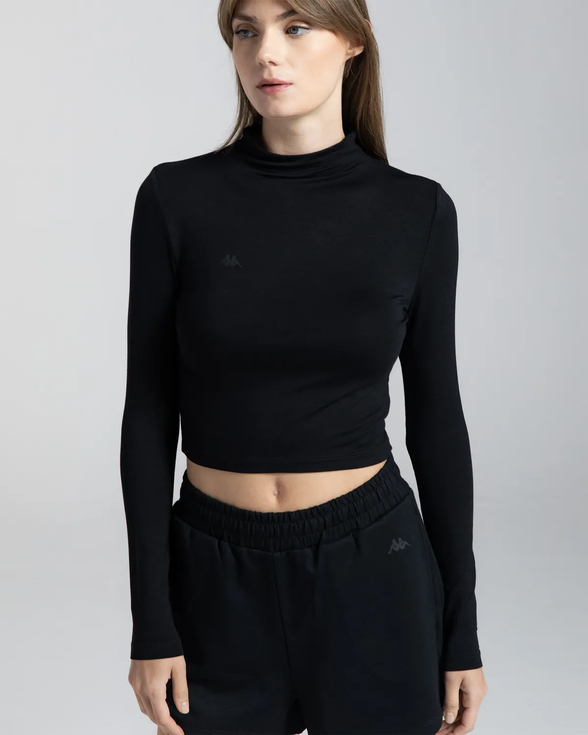 Siyah Egata Kadın Siyah Slim Fit Tişört