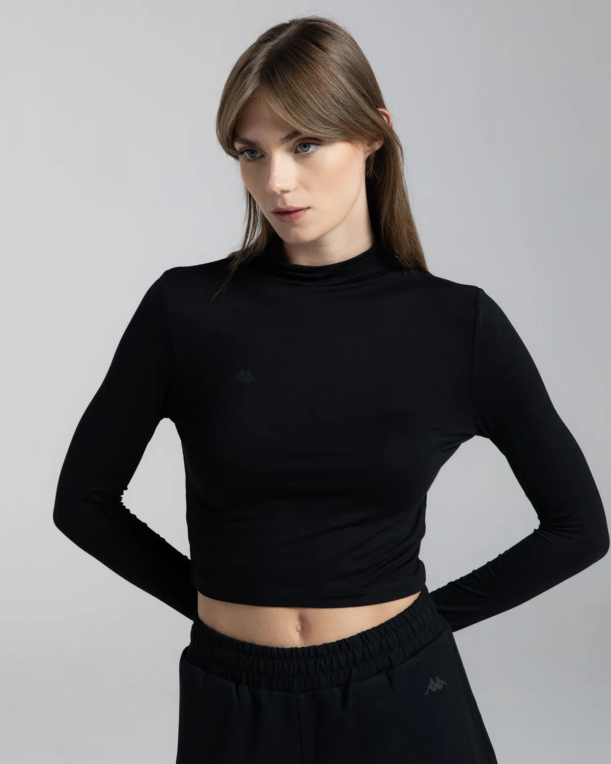 Siyah Egata Kadın Siyah Slim Fit Tişört