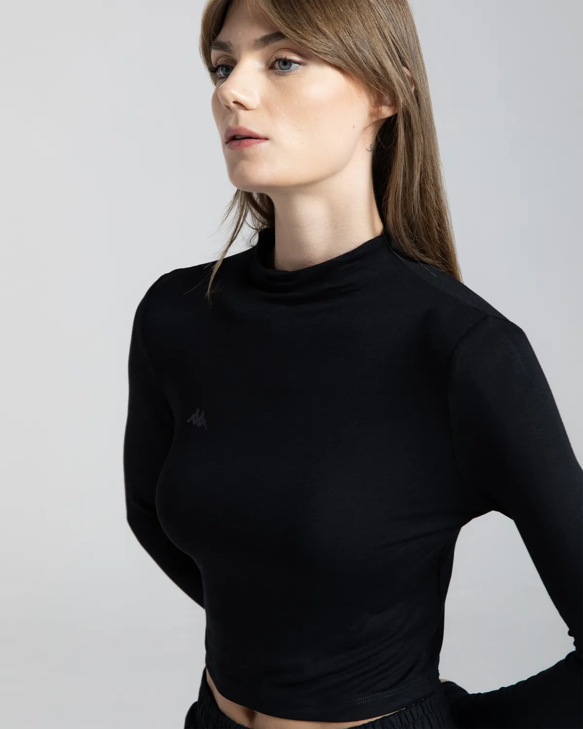 Siyah Egata Kadın Siyah Slim Fit Tişört