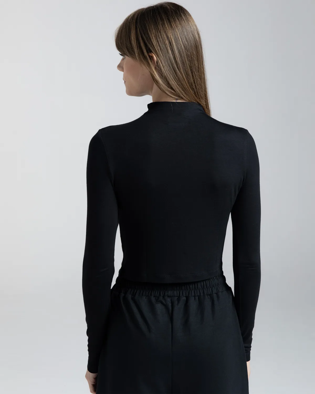 Siyah Egata Kadın Siyah Slim Fit Tişört