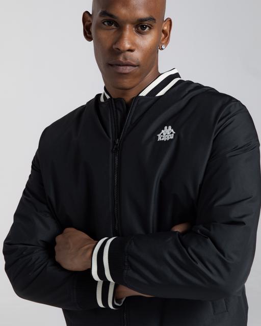 Siyah Authentic Gomin Erkek Siyah Comfort Fit Bomber Ceket - KAPPA® Türkiye