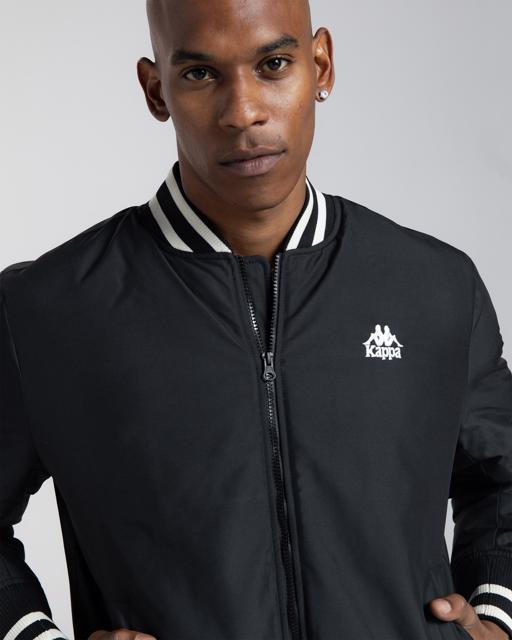 Siyah Authentic Gomin Erkek Siyah Comfort Fit Bomber Ceket - KAPPA® Türkiye