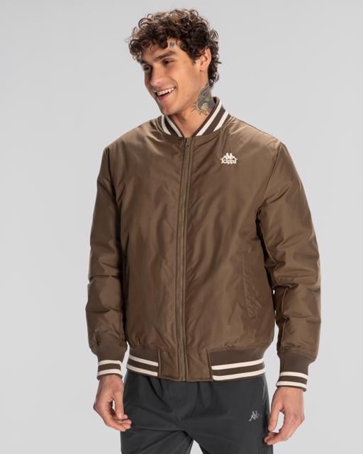 Yeşil Authentic Gomin Erkek Haki Comfort Fit Bomber Ceket - KAPPA® Türkiye