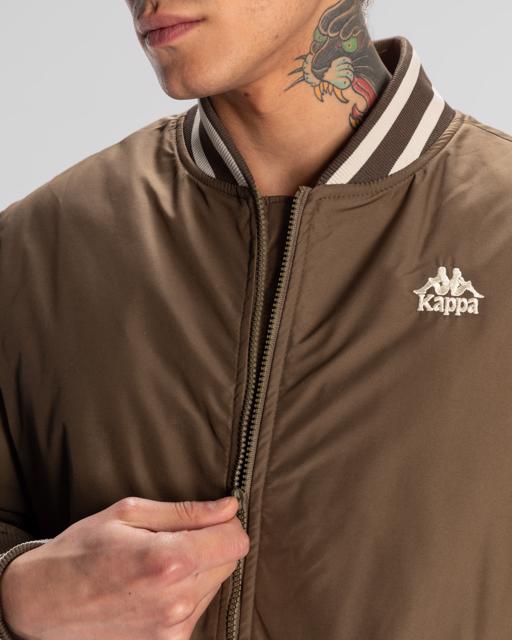 Yeşil Authentic Gomin Erkek Haki Comfort Fit Bomber Ceket - KAPPA® Türkiye