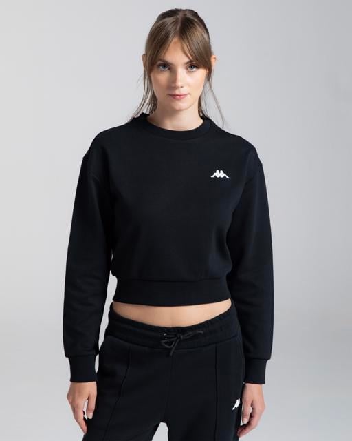 Siyah Authentic Michi Kadın Siyah Regular Sweatshirt - KAPPA® Türkiye