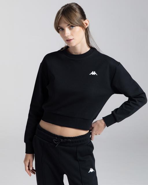 Siyah Authentic Michi Kadın Siyah Regular Sweatshirt - KAPPA® Türkiye