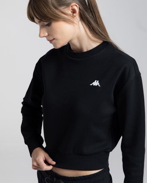 Siyah Authentic Michi Kadın Siyah Regular Sweatshirt - KAPPA® Türkiye