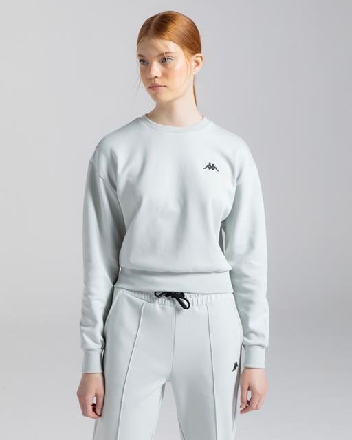 Gri Authentic Michi Kadın Gri Regular Fit Sweatshirt - KAPPA® Türkiye