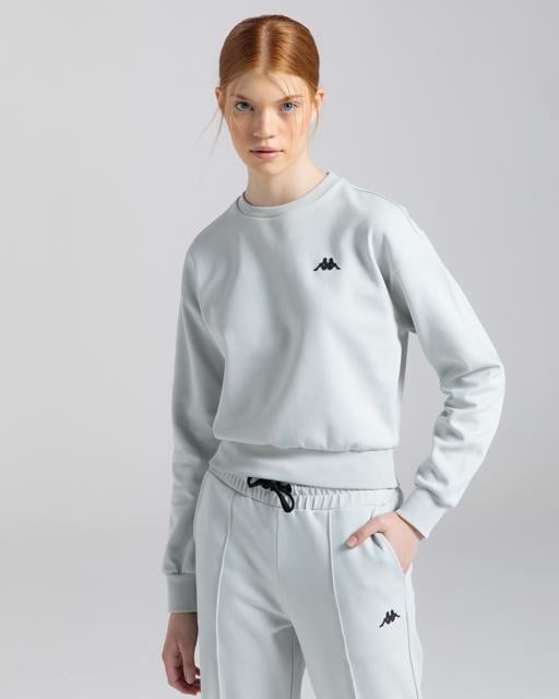 Gri Authentic Michi Kadın Gri Regular Fit Sweatshirt - KAPPA® Türkiye