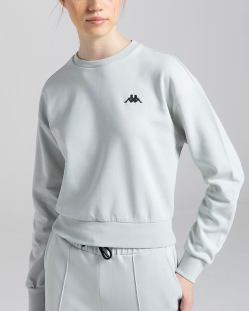 Gri Authentic Michi Kadın Gri Regular Fit Sweatshirt - KAPPA® Türkiye