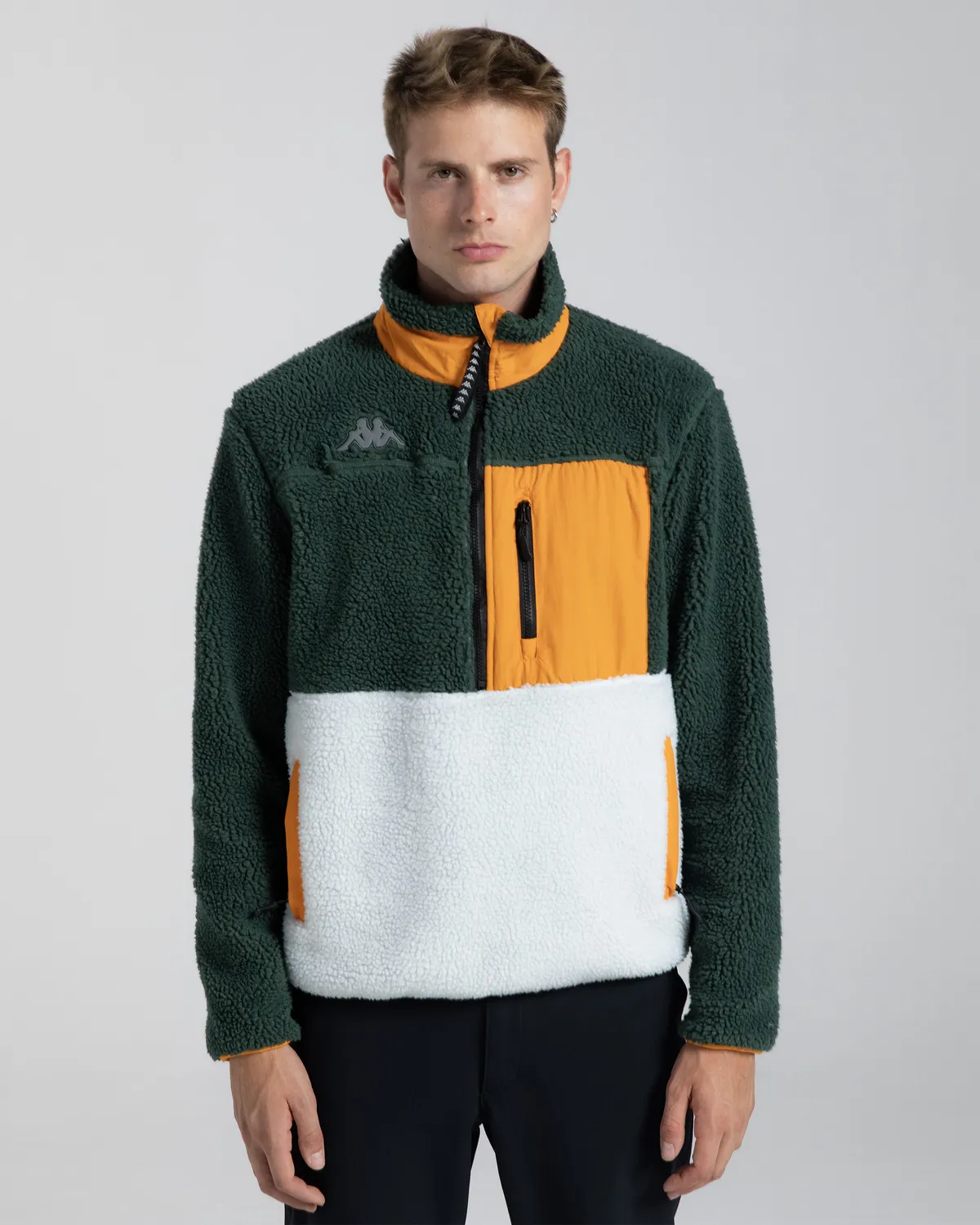 Yeşil Hanoran Erkek Yeşil-Beyaz Regular Fit Sherpa