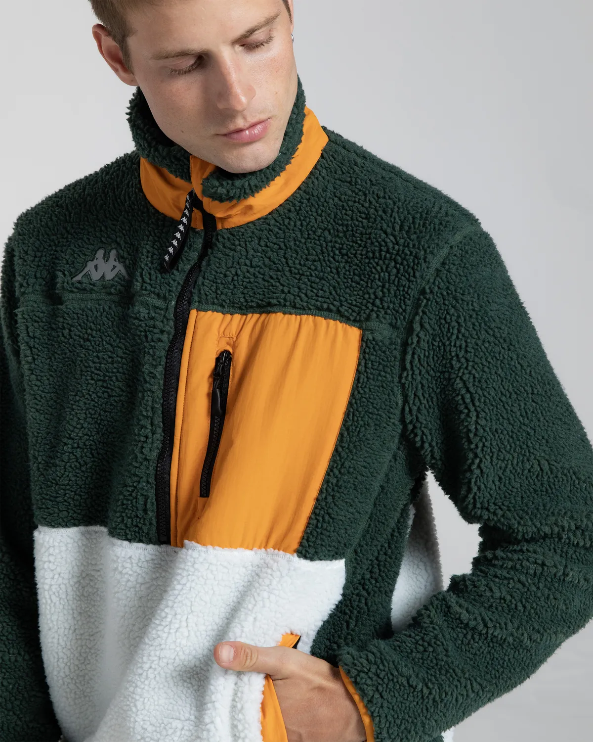 Yeşil Hanoran Erkek Yeşil-Beyaz Regular Fit Sherpa