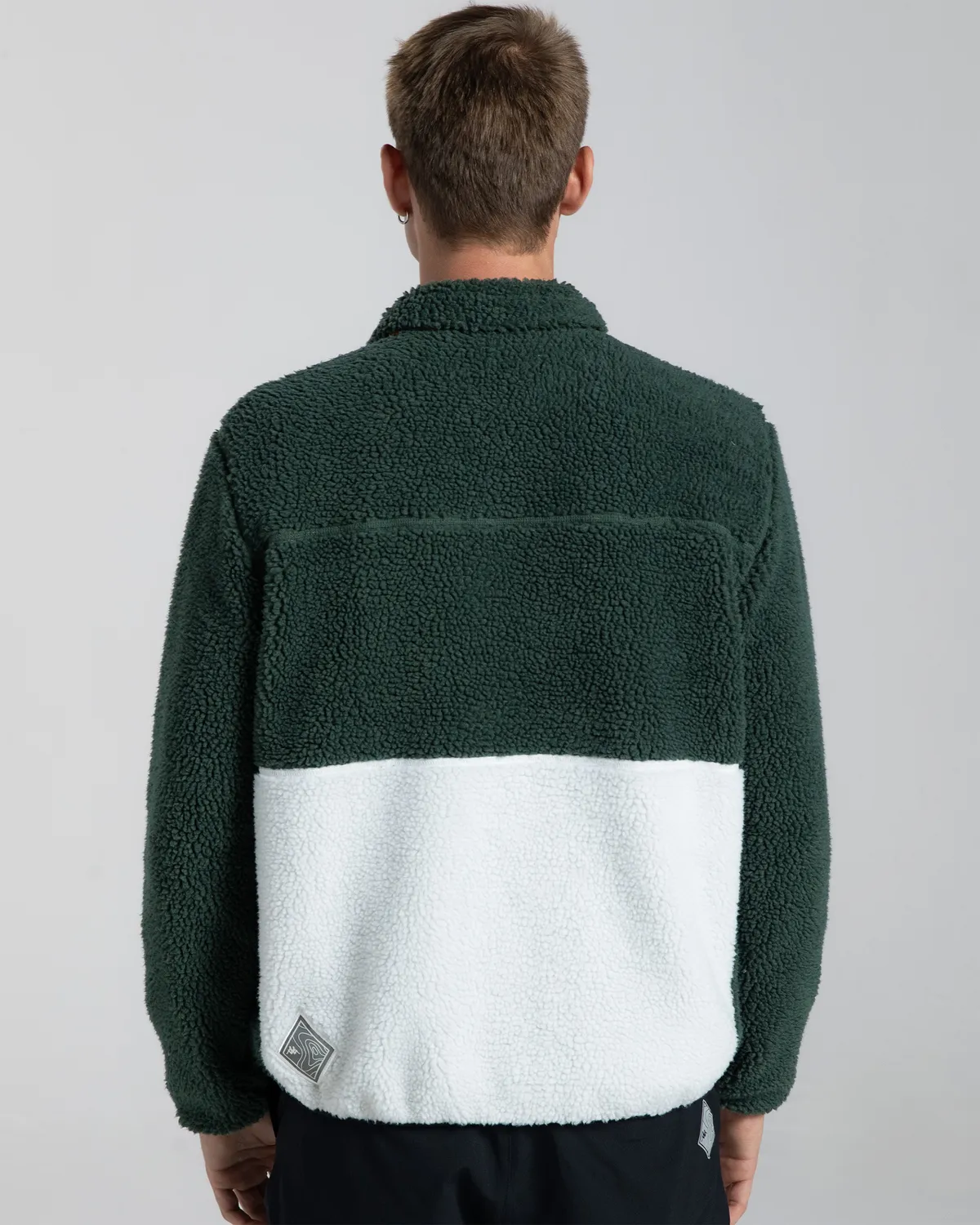 Yeşil Hanoran Erkek Yeşil-Beyaz Regular Fit Sherpa