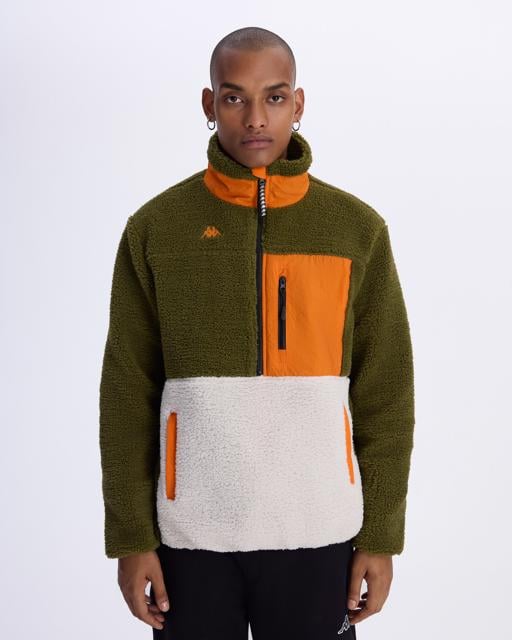 Yeşil Hanoran Erkek Haki-Ekru-Turuncu Regular Fit Sherpa - KAPPA® Türkiye