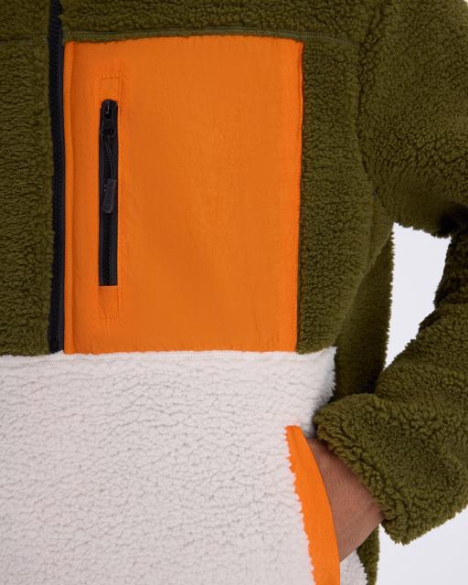 Yeşil Hanoran Erkek Haki-Ekru-Turuncu Regular Fit Sherpa - KAPPA® Türkiye