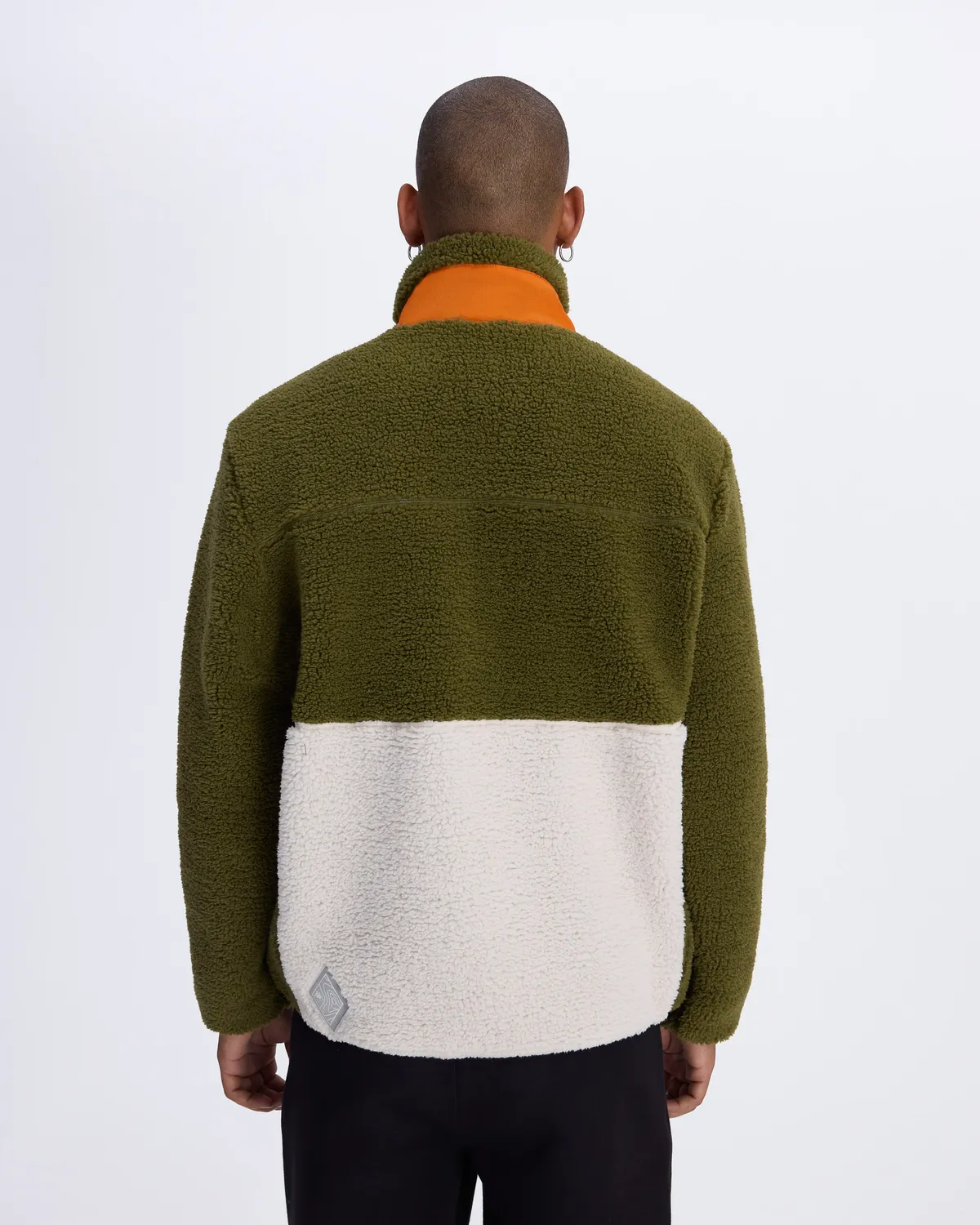 Yeşil Hanoran Erkek Haki-Ekru-Turuncu Regular Fit Sherpa